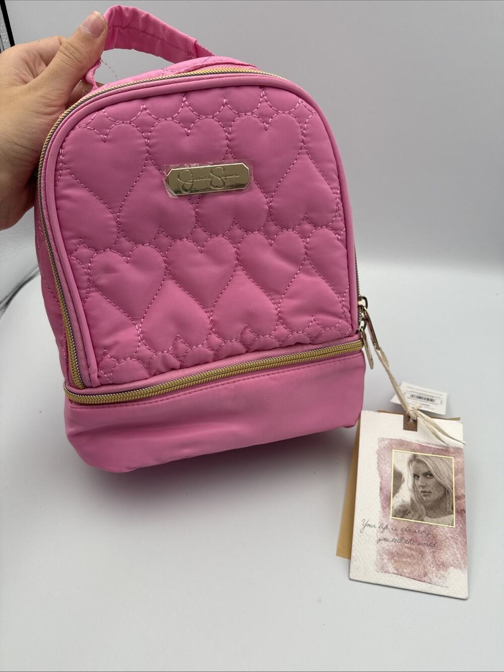 Jessica Simpson Pink Mini Backpack Insulated Lunch Picnic Bag Purse